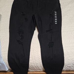 Black Distressed Jeans by TORRID